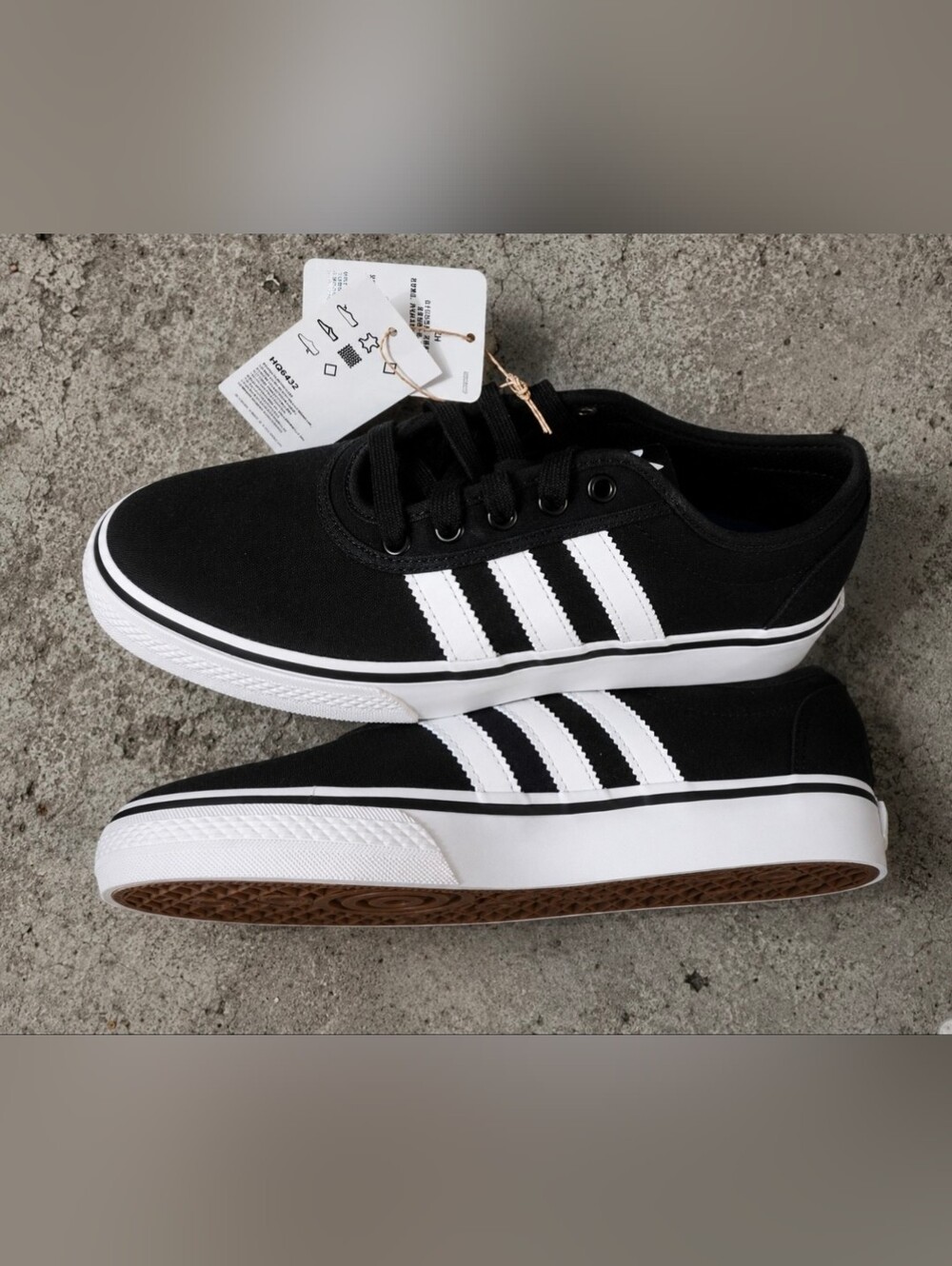 Adidas Adi Ease Skate Shoes – Black/White – Men’s Size 7 / Women’s Size 8 – New